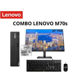 Combo Lenovo M70s Inte Core I5-10400 / 8GB RAM DDR4 / NVMe 512GB SSD + PANTALLA 22″ DIAGONAL FHD
