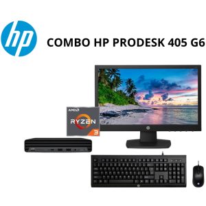 COMBO HP MINI AMD RYZEN 3 4350G 3,6Ghz / Memoria 8GB / SSD 256GB + Monitor HP V194 19" HD+