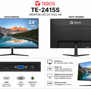 TEROS TE-2415S – 23.8" IPS FHD  1920x1080p