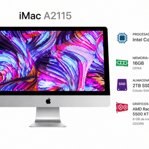 iMac A2115 2020 | Core i7 | 16 GB RAM DDR4 | 2TB SSD | PANTALLA 27" 5K VIDEO 8GB GDDR6
