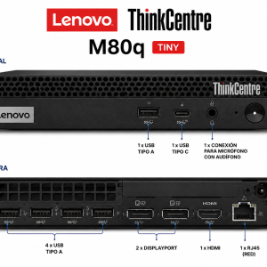 LENOVO THINKCENTRE TINY M80q | INTEL CORE I5 10TH GEN.| 8GB RAM DDR4 | 512GB NVMe